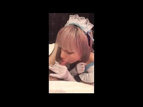 ❤️ Idol Japanese [mayuka], Aṣọ iranṣẹbinrin Faranse, apakan 1, ifefẹfẹ ati fifẹ kuro pẹlu ipara ❌  Ibalopo ️❤